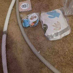 Unbranded Kids Play Gym Hoop with Gray and Cream Accents